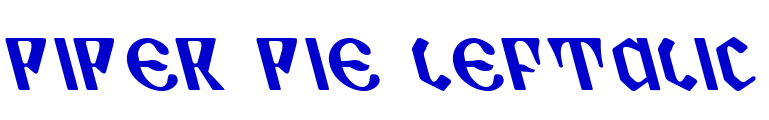 Piper Pie Leftalic 字体